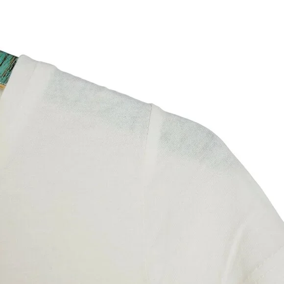 BOB MARLEY "Don't Gain The World And Lose Your Soul" White V-Neck T-Shirt Sz S - Picture 4 of 6